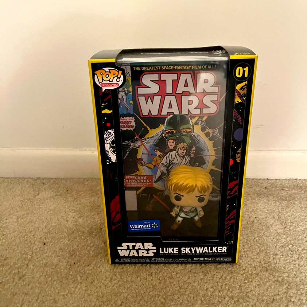 Luke skywalker funko pop comic cover